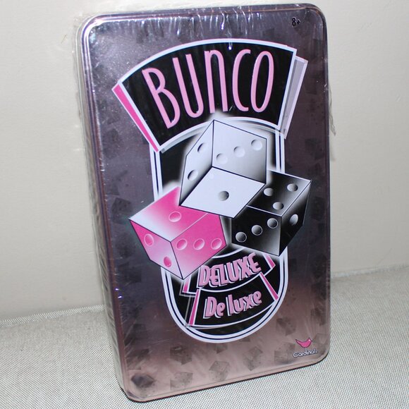 3/$55❤️new damaged tin box DELUXE BUNCO Party Dice Game 2004 Cardinal Games - Picture 7 of 7